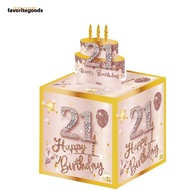 FAVORITEGOODS Birthday Pull-Out Money Gift Box, Money Bouquet 16th/18th Money Roll Gift Box,  with C