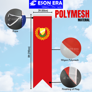 Kedah Flag (Polymesh) High Quality 2x4 / 3x6 / 2x8 Bendera Kedah