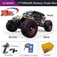 SCY 16106PRO 1:16 70KM/H 4WD Brushless RC Car Remote Control Off-Road Cars High Speed Drift Monster 