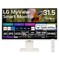 LG スマートモニター / 32SR83U-W/LG MyView Smart Monitor / 31.5インチ 4K /webOS 23 / IPS/DCI-P3 95% /アンチグレア
