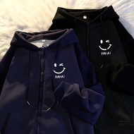 7 Colors Hooded Sweatshirt [S-3XL] Japanese Cartoon Smiling Face Hoodie Men's Oversized S