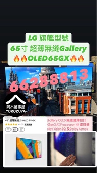 LG OLED65GX /120HZ/超薄無縫/高質無燒印