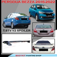 PERODUA BEZZA 2016-2022 TRD SPORTIVO V2 STYLE REAR SPOILER MATERIAL FIBER BODYKIT