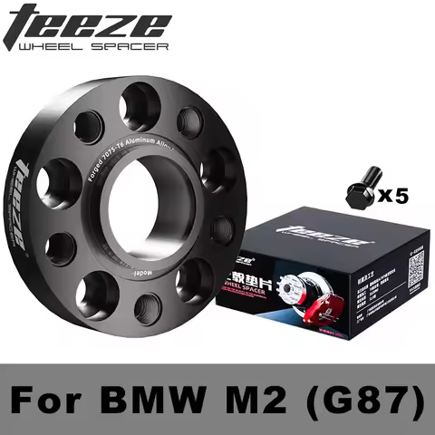 Teeze For BMW M2 G87 PCD 5X112 CB 66.6 M14x1.25 Forged Aluminum Black Wheel Spacers Hub Adapter 1Pie