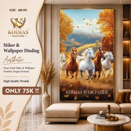Horse Wallpaper Premium Vinyl Sticker Material Waterproof Living Room Wall Decoration Horse Decorati