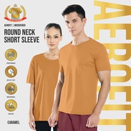 888co AeroFit Microfiber Round neck Short sleeve Tshirt Jersey T shirt Lelaki Caramel