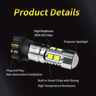 2pcs Super Bright LED Turn Signal DRL Fog Lamp Lights Bulbs PW24W PWY24W 3030SMD 10LEDs 6000K White 
