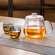 ท่อน้ำชาแก้วหนาทนความร้อนสูง GIANXI สำหรับใช้ในบ้าน กระติกน้ำชาแบบเล็กสำหรับทำชาดอกไม้ สีสันสดใส สไต