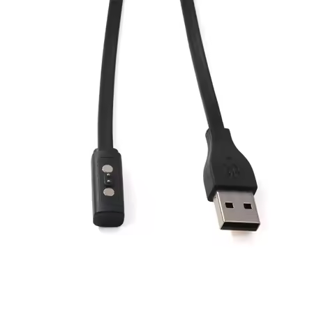 Black USB Charger Charging Cable For Pebble Time Round/ Time Smart Watch/ Time 55KC