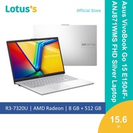 Asus VivoBook Go 15 E1504F-ANJ871WMS FHD Silver Laptop (R3-7320U8GB512GB15.6"W11)