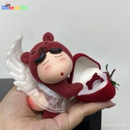 Crayon Shin-chan Figurine Strawberry Bear Crayon Shin-chan Doll Flocking Style Cartoon Desktop Decor