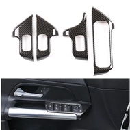 4Pcs/Set ABS Car Window Lift Button Frame Trim Fit For Mercedes Benz B GLB Class W247 X247 2019-2020