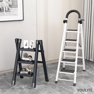 YOULITE Foldable Ladder Step 2 3 4 5 Step Ladder Slim Ladder Small Stepping Stool Folding Ladder Lad