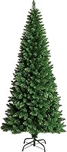 Premium Spruce Hinged Artificial Christmas Tree，with Solid Metal Stand 1000 Tips 6.8Ft Full Tree For Holiday Decorations-Green 6.8Ft(210cm) The New