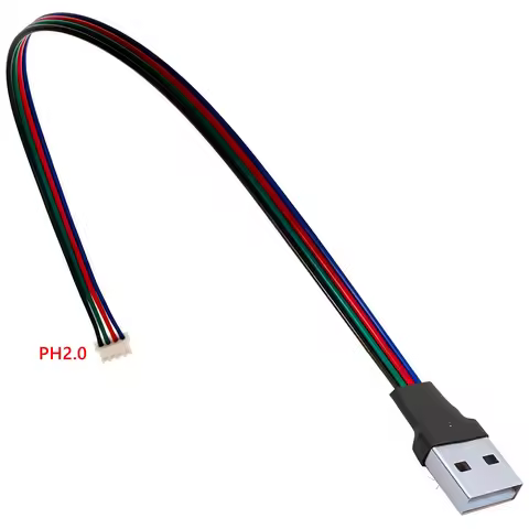 0.3M Micro TYPE-C Mini USB 4P USB2.0 with adapter connector, PH2.0 cable length 30CM 0.3M