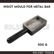 Casting Melting Iron Trough Ingot Mould For 500g Pure Gold Bar Gold Metal Melting Jewellery Casting 