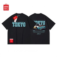 COD musim panas 女士T恤 Miniso pakaian wanita lengan pendek t-shirt, fesyen kereta cetak, lelaki dan wa