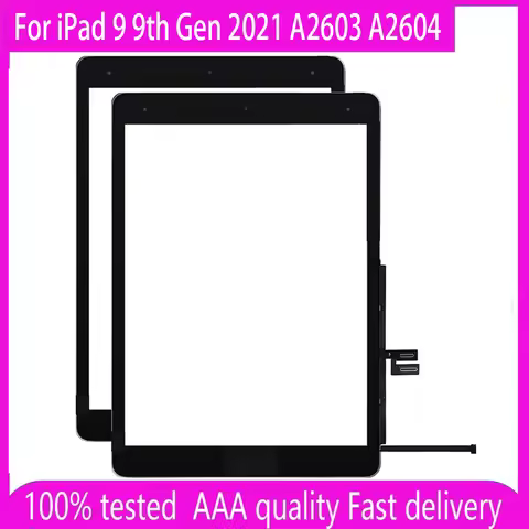 For iPad 9 9th Gen 2021 A2603 A2604 IPad9 10.2 LCD Outer Touch Screen Digitizer Front Glass Display 
