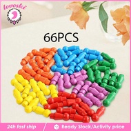 [Lovoski] 66x Board Games Pawns,Multicolor Game Pawns,Game Supplies,Human Shaped