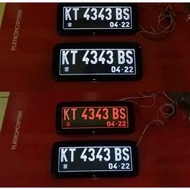 Convex led acrylic engraved motorcycle plate