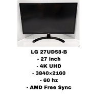 LG 27UD58-B Monitor 4K（USED）