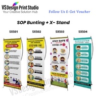 Sop Bunting Banner 2ft x 6ft With X Stand