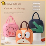 SUER Insulated Lunch Box Bags, Thermal Thermal Bag Cartoon Lunch Bag, Convenience Lunch Box Accessories Portable  Cloth Tote Food Small Cooler Bag