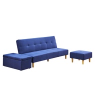 [特價]【多瓦娜】哈哈拉三件式沙發床藍色