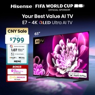 Hisense E7Q 65 inch 4K QLED Ultra AI TV | Quantum Dot | AI Eye Care | Dolby Vision & Atmos