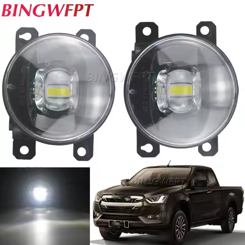 2X LED Fog Light DRL For Isuzu D-Max D MAX Dmax Cab 2020.12 2021 2022 LED Fog Lamp Cut-line Lens Day