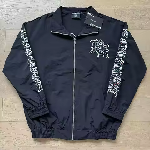 Mixed Emotion Trendy Embroidery Diamond Letter Style Jacket and Pants Casual Pants Mixed Emotion Sho