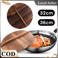32/36CM Wooden Wok Cover Multi-Functional Chinese Fir Kitchen Wooden Wood Lid