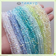 TAMAYO 10pcs Loose Spacer Beads, DIY 4mm Bicone Crystal Beads,  Glass Austria Faceted Colorful Cryst