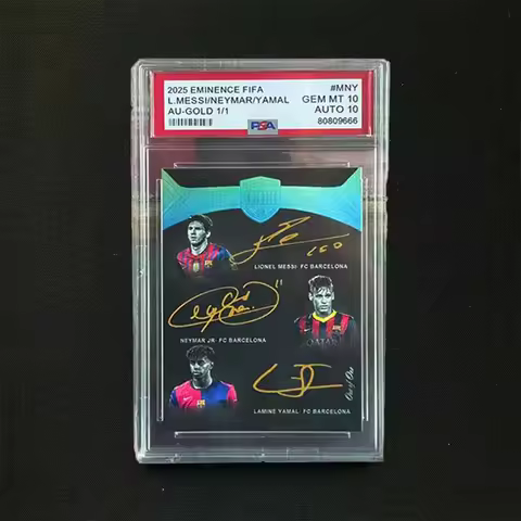 MSN Messi, Neymar, and Suárez Signed High-Quality Soccer Star Card—World Cup Argentina Collectible C