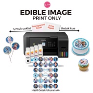 Edible Photo Paper Printing Special Logo/ for Chocolate and Cake Icing Paper | Edible Paper Brown Su