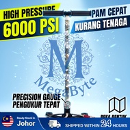 Pam Angin Tekanan Tinggi 6000PSI PCP Pump Meter Lipat Camouflage Heavy Duty Tahan Lasak Tayar Kereta
