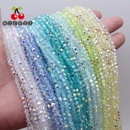NICESI 10pcs Bicone Crystal Beads, Colorful 4mm Loose Spacer Beads,  Glass Austria Faceted DIY Cryst