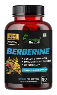 Berberine | 8in1 | 90 Caps | 13100mg | with Bitter Melon, Milk Thistle, Turmeric & Black Pepper - fo