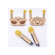 SDRD Karaoke Bluetooth Microphone 2pcs Karaoke Microphone Household Home KTV Wireless Microphone System 2 Hands