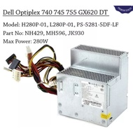 Dell H280P-01 - 280W Power Supply For Optiplex GX520 GX620 DT 745 755

