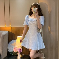 短款连衣裙short dress法式甜美一字肩连衣裙2024夏新款镶钻吊带修身显瘦A字裙蓬蓬短裙新款2025.10.22