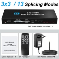 1080p 4K 3X3 Video Wall Controller DVI HDMI Video Splicer 2x2 2x3 2x4 Multi Screen Splicer TV Video 