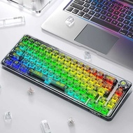 AULA/Tarantula F68 Mechanical Keyboard Transparent Bluetooth Wireless Three-Mode RGB Customized Hot 