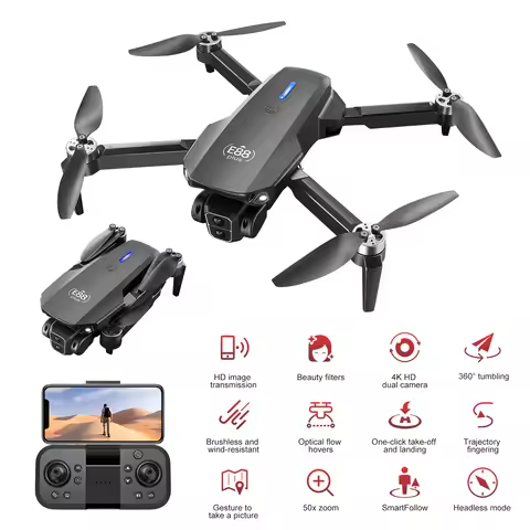 New V88 Plus Mini Drone 8K HD Dual Camera Profesional Electric Adjustable GPS Positioning Obstacle a