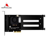PCIe 5.0 Gen5 X4 to EDSFF E1.S/E3.S SSD Adapter Card, PCI-E 5.0 4X to U.2 U.3 Hard Drives Adapter wi