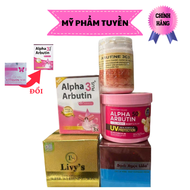 Combo 5 món dưỡng trắng body Bạch Ngọc liên/ body Livy/ kem  Alpha/ vỉ alpha arbutin/ 3C3