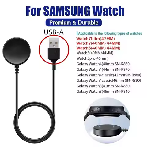 Fast Charger for Samsung Galaxy Watch 8/8 Classic/7/6/6 Classic/5/5 Pro/Ultra/FE Galaxy Watch 4/3/Ac