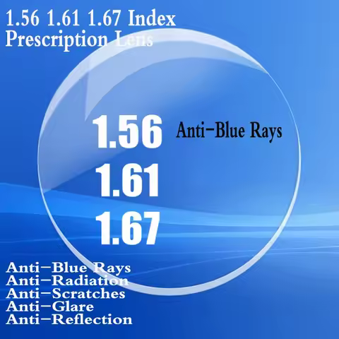 1.56 1.61 1.67 1.74 Index Aspheric Optical Prescription Lens Myopia Presbyopia Recipe Anti-Blue Ligh