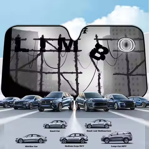 Limbo Game Foldable Front Windshield Sunshade 70x130cm Anime Cartoon Foils Car Sun Visor Sun Shade P