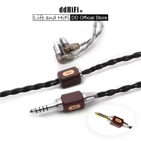 DD ddHiFi Eryx 4.4mm Balanced HiFi Earphone Upgrade Cable, Quad-Conductor, Nyx Pin Interchangeable, 